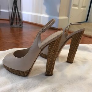 Casadei Leather Slingback Platform sandals sz 6.5